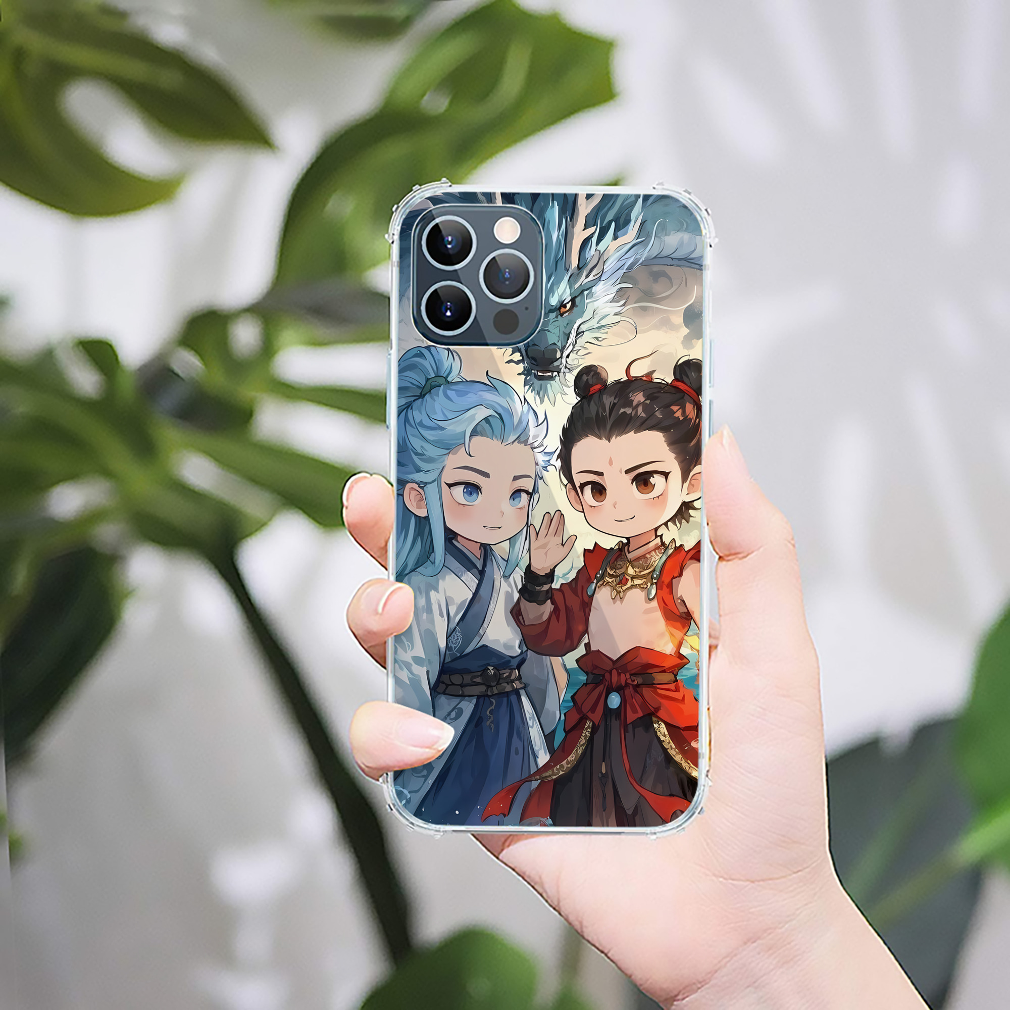 （画像用） Ne Zha 2 ナタ 魔童の大暴れ 【iPhone 12シリーズ対応】透明スマホケース（クリアソフトケース）